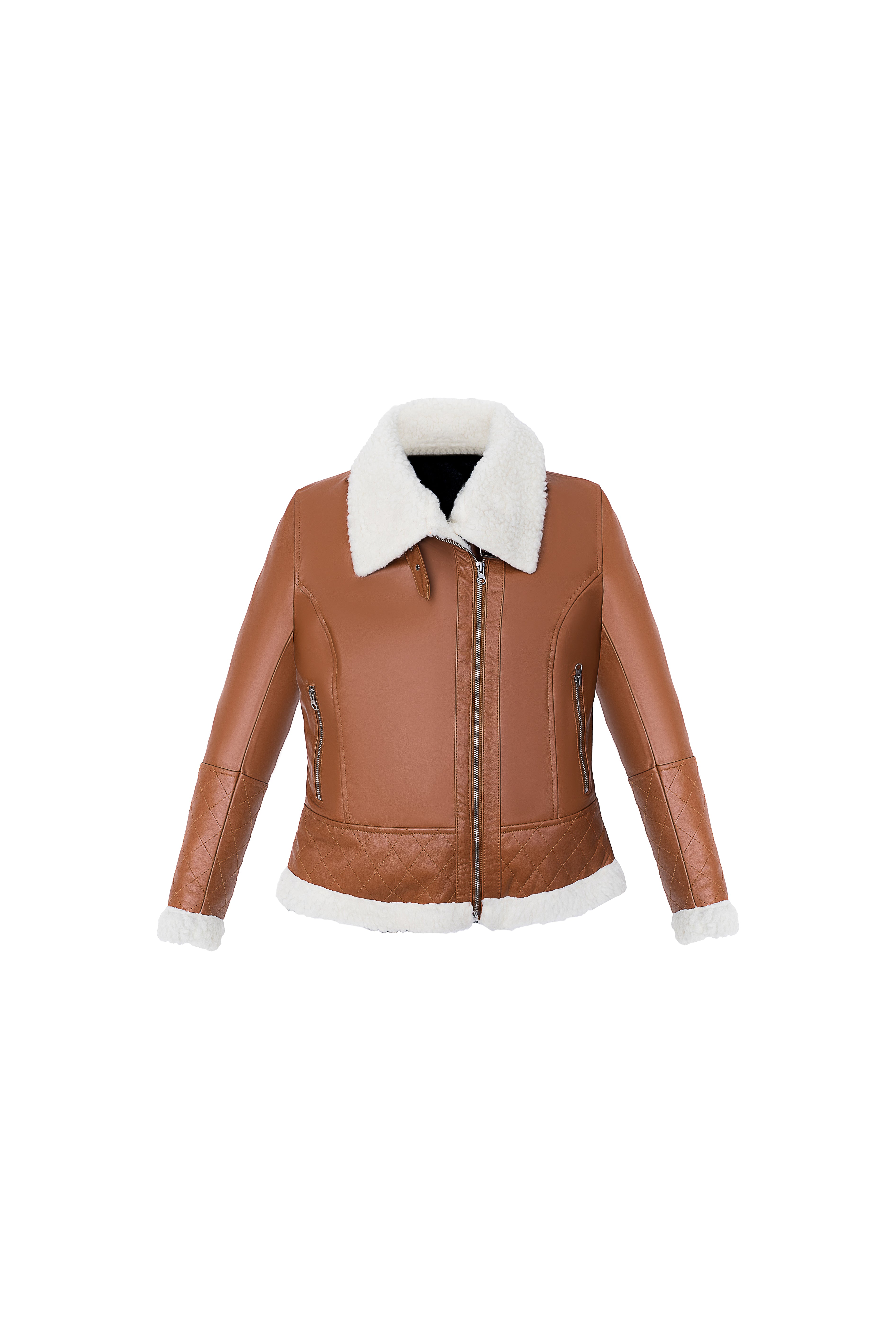 Biker Diamond Quilted Leather Jacket
